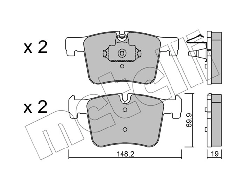 Brake Pad Set, disc brake 22-0961-0