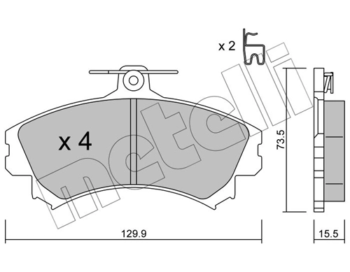 Brake Pad Set, disc brake 22-0216-0