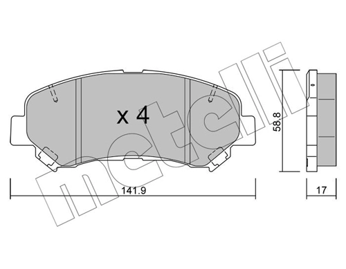 Brake Pad Set, disc brake 22-0792-0