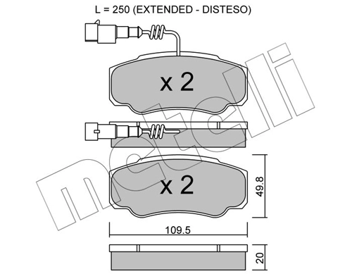 Brake Pad Set, disc brake 22-0532-1