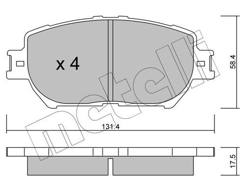 Brake Pad Set, disc brake 22-0751-0