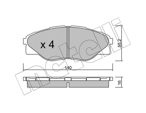 Brake Pad Set, disc brake 22-0936-0