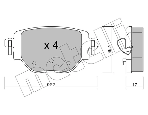 Brake Pad Set, disc brake 22-1246-0