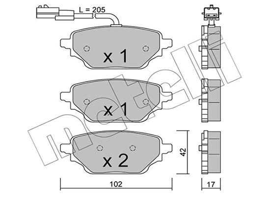 Brake Pad Set, disc brake 22-1352-1
