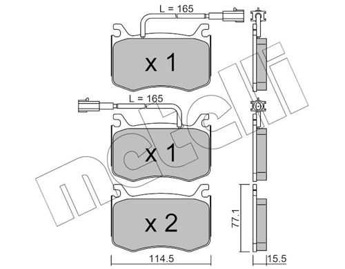 Brake Pad Set, disc brake 22-1099-0