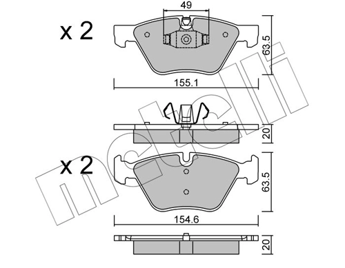 Brake Pad Set, disc brake 22-0557-5