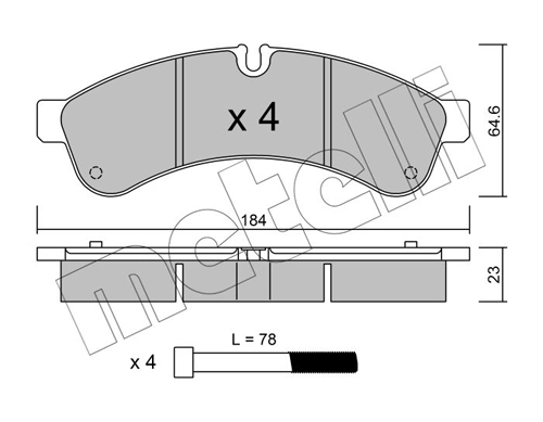 Brake Pad Set, disc brake 22-0851-0