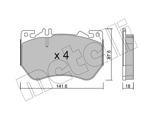 Brake Pad Set, disc brake 22-1358-0