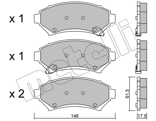 Brake Pad Set, disc brake 22-0696-0