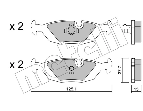 Brake Pad Set, disc brake 22-0070-0