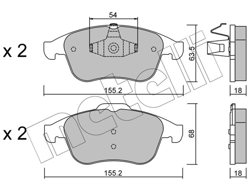 Brake Pad Set, disc brake 22-0803-2