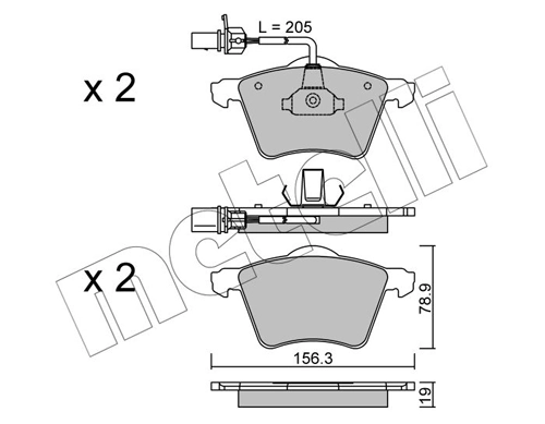 Brake Pad Set, disc brake 22-0550-1