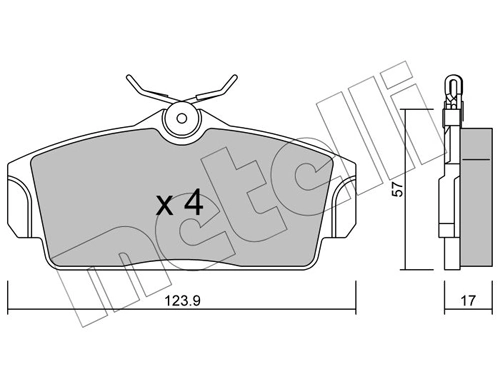 Brake Pad Set, disc brake 22-0305-0
