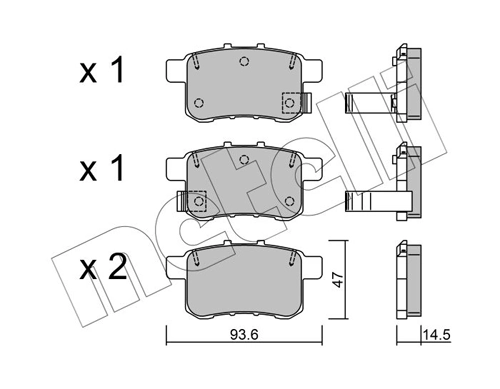 Brake Pad Set, disc brake 22-0868-0
