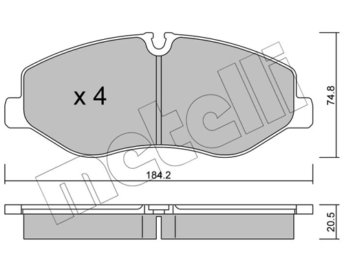 Brake Pad Set, disc brake 22-1139-0