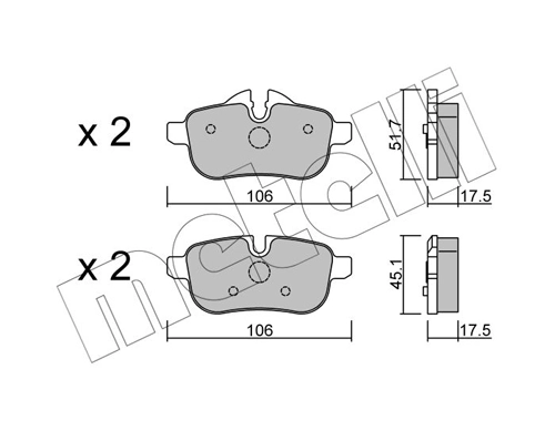 Brake Pad Set, disc brake 22-0919-0