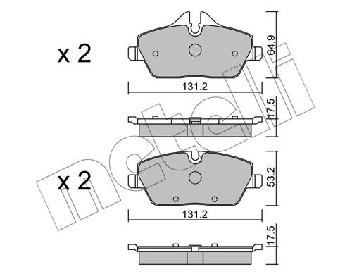 Brake Pad Set, disc brake 22-0664-0