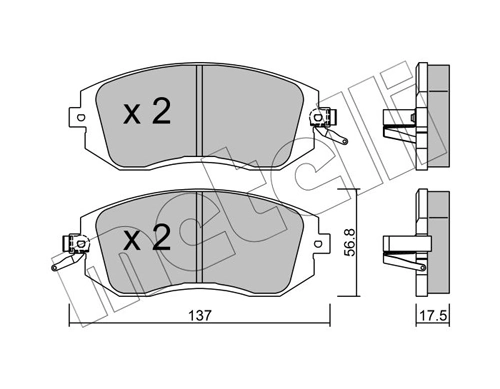Brake Pad Set, disc brake 22-0500-1
