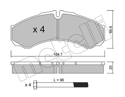 Brake Pad Set, disc brake 22-0212-0