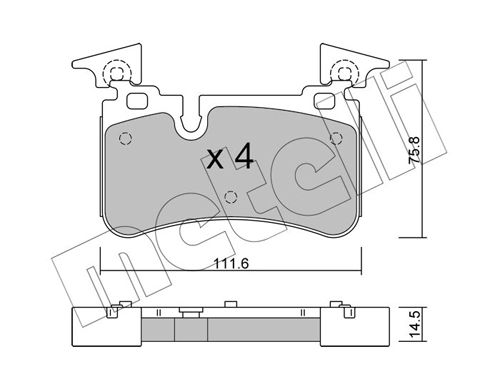 Brake Pad Set, disc brake 22-1223-0