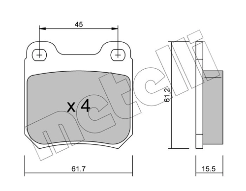 Brake Pad Set, disc brake 22-0275-0
