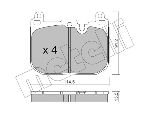 Brake Pad Set, disc brake 22-1015-4