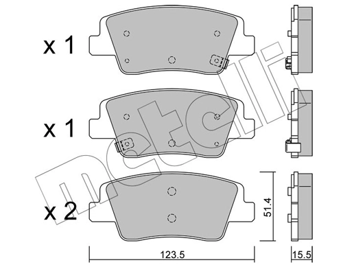 Brake Pad Set, disc brake 22-1360-0