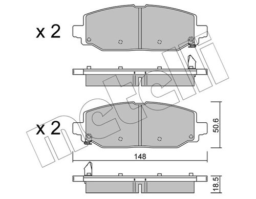 Brake Pad Set, disc brake 22-1335-0