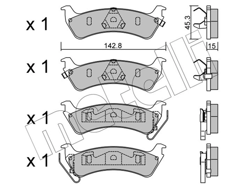 Brake Pad Set, disc brake 22-0527-0