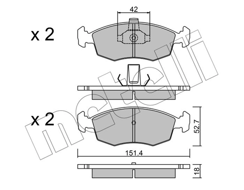 Brake Pad Set, disc brake 22-0274-3