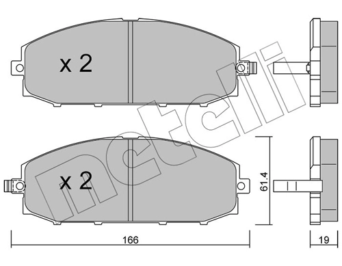 Brake Pad Set, disc brake 22-0407-0