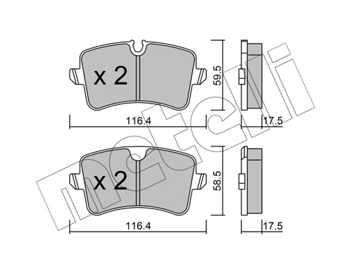 Brake Pad Set, disc brake 22-0955-0