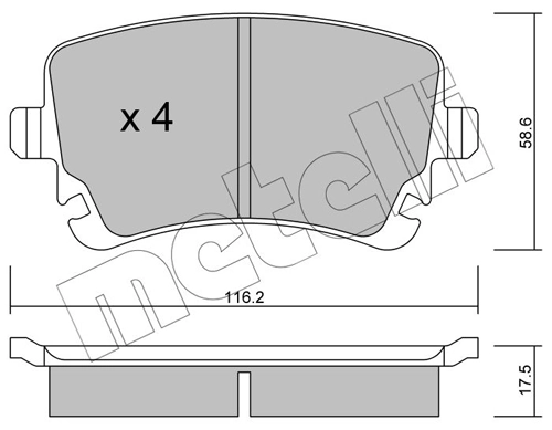 Brake Pad Set, disc brake 22-0554-2