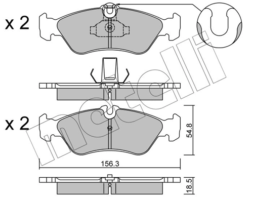 Brake Pad Set, disc brake 22-0311-0