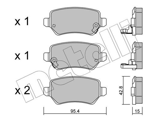 Brake Pad Set, disc brake 22-0542-0