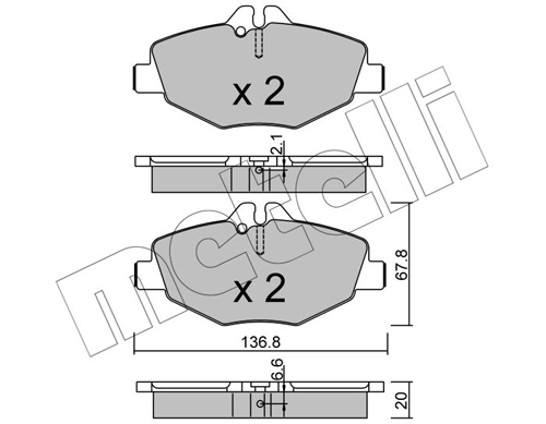 Brake Pad Set, disc brake 22-0562-0