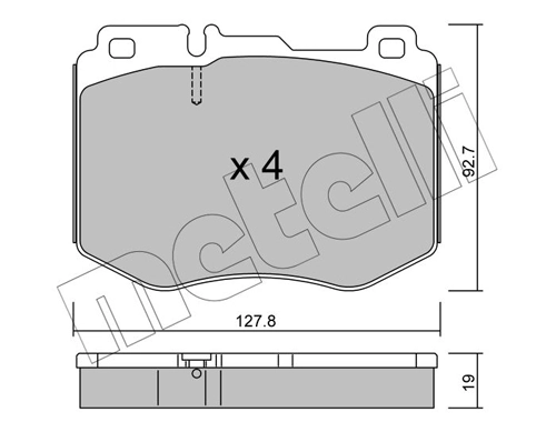 Brake Pad Set, disc brake 22-1019-0