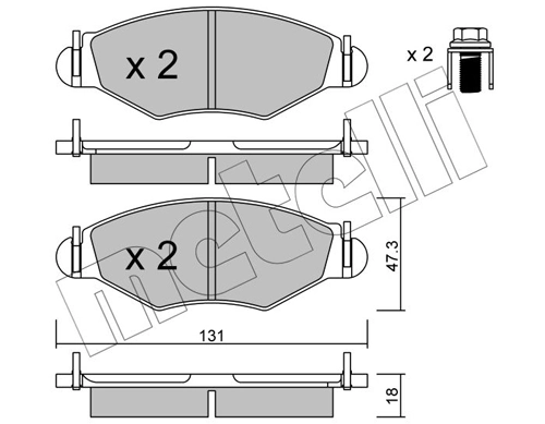 Brake Pad Set, disc brake 22-0254-0