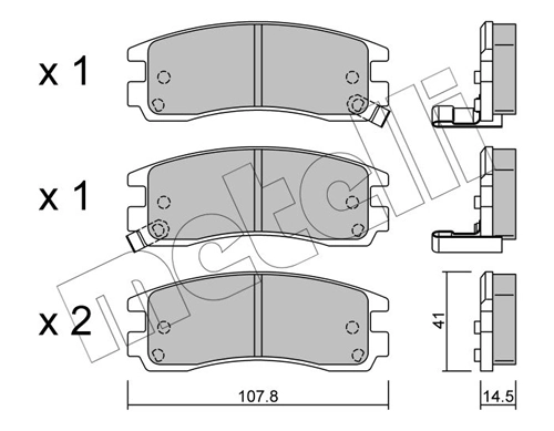 Brake Pad Set, disc brake 22-0697-0