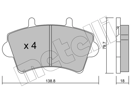 Brake Pad Set, disc brake 22-0545-0