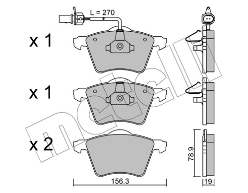 Brake Pad Set, disc brake 22-0550-0