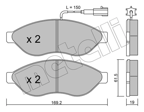 Brake Pad Set, disc brake 22-0708-1