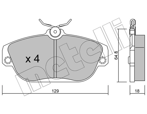 Brake Pad Set, disc brake 22-0132-0