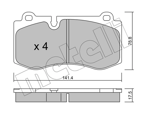 Brake Pad Set, disc brake 22-0669-0
