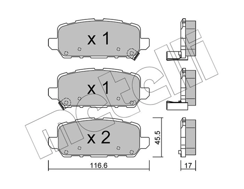 Brake Pad Set, disc brake 22-1084-0