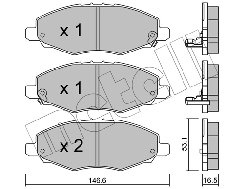 Brake Pad Set, disc brake 22-0798-0
