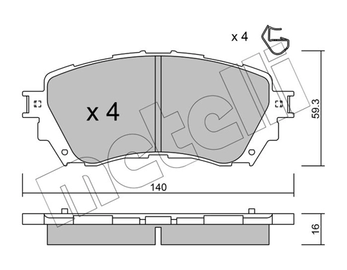 Brake Pad Set, disc brake 22-0994-0