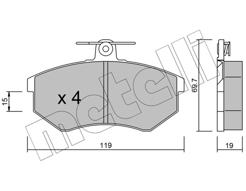 Brake Pad Set, disc brake 22-0148-0