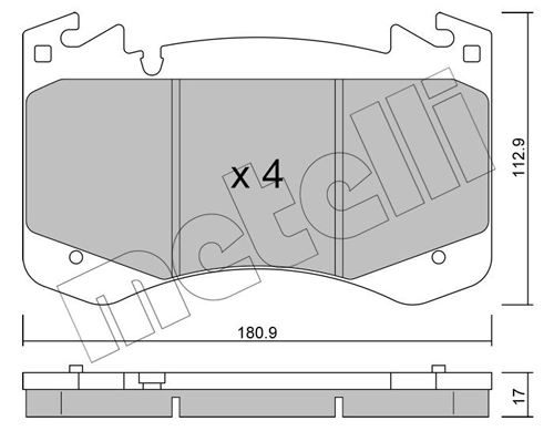 Brake Pad Set, disc brake 22-1392-0