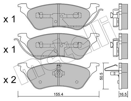 Brake Pad Set, disc brake 22-0625-0
